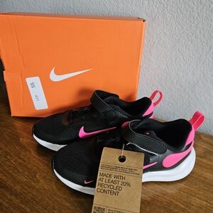 Nike Kids Black and Pink Shoes